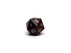 Stone D20 Dice - Red Tigers Eye - Signature Font