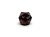 Stone D20 Dice - Red Tigers Eye - Signature Font