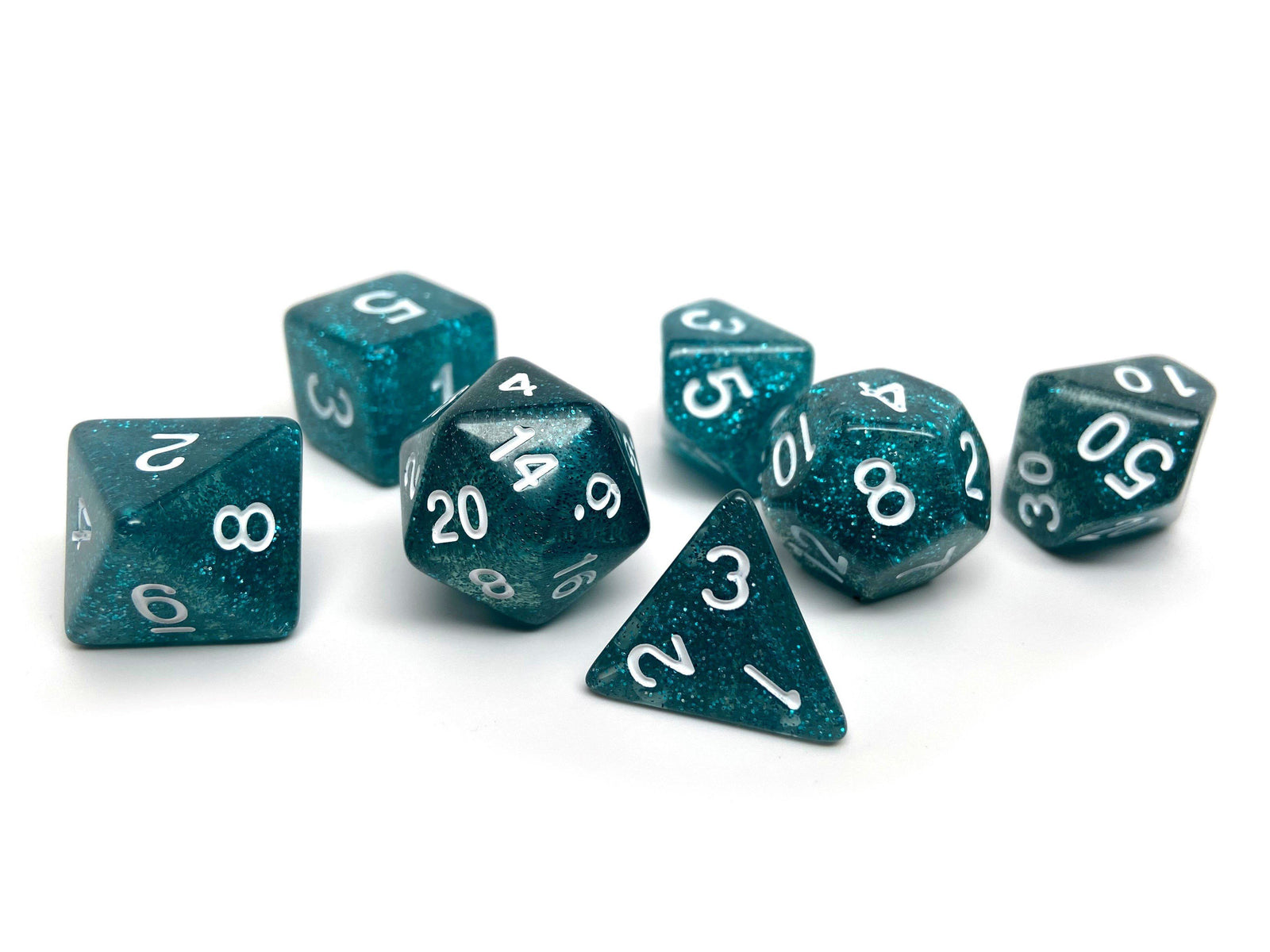 Teal Sparkle 7 Piece Set With Bag